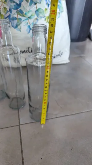 Lote 28 botellas cristal grandes