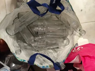 Lote 28 botellas cristal grandes