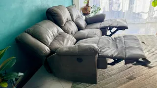 Divano elettrico 3 posti grigio