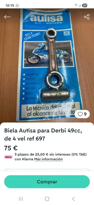 Biela Autisa Derbi 4V