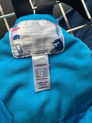 Mono de nieve azul 18 meses