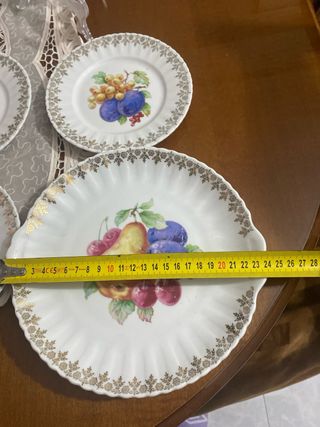 Plato Grande y 5 Platos Postre Santa Clara