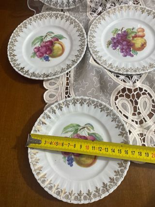 Plato Grande y 5 Platos Postre Santa Clara