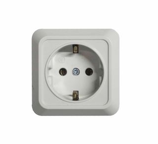 Pack 3 Enchufes Schuko Superficie Blanco