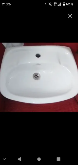 Lavabo de porcelana blanco