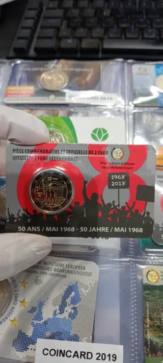 2 Euro Bélgica 2018 Mayo 68 Conmemorativa