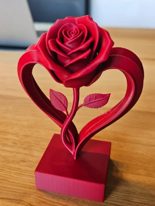 Rosa Corazón 3D San Valentín