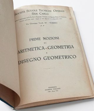 Aritmetica e Geometria – Torino 1930