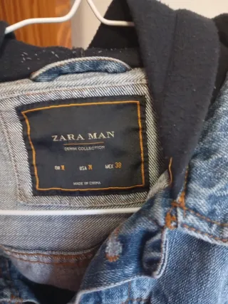 Chaqueta Zara Hombre Vaquera con  Mangas Chándal