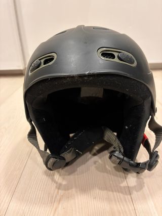 Casco infantil esquí negro mate