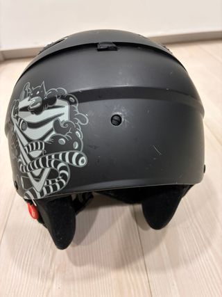 Casco infantil esquí negro mate