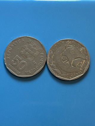 Monedas 50 Escudos Portugal 1988