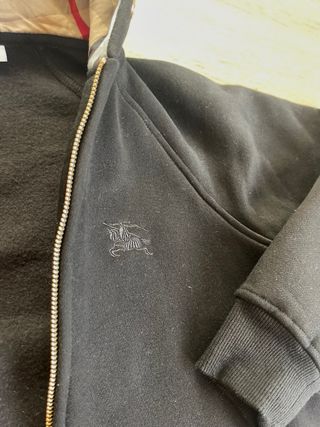 Sudadera Burberry Negra con Capucha S/Xs