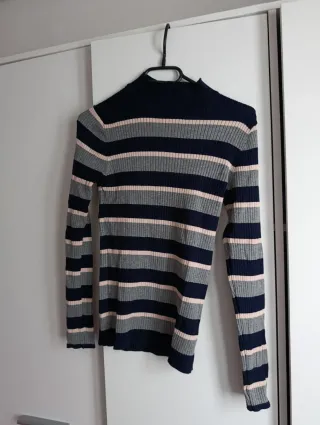 Jersey de rayas cuello alto Talla M