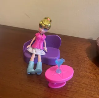 Polly Pocket Set Sofá, Mesa y Bebida