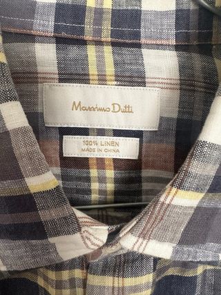 Camisa Lino Massimo Dutti Talla M