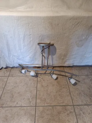 Lámpara extensible plata y cristal