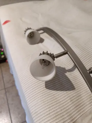 Lámpara extensible plata y cristal