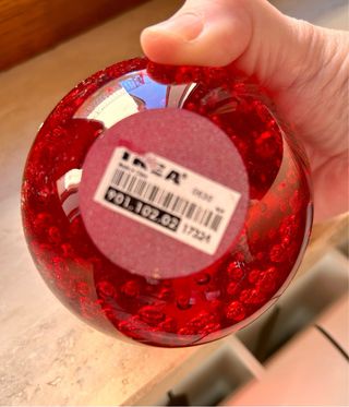 Fermacarte Vetro Rosso Ikea Design Vintage