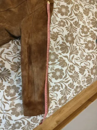 Abrigo Vintage Piel Ante Marrón