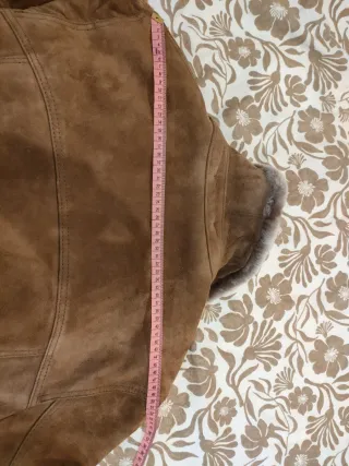 Abrigo Vintage Piel Ante Marrón