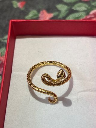 Pack 2 Anillos Serpiente y Mano oro.