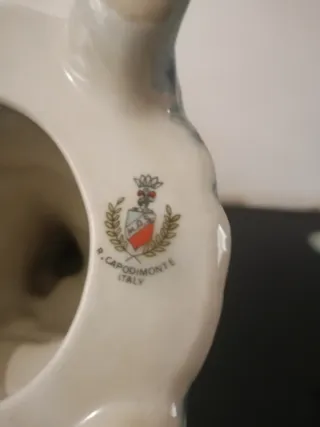 Candelabro de cerámica capodimonte italia