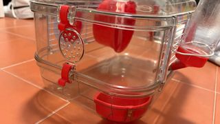 Jaula Hámster Zolux Rody3 Transparente y Roja