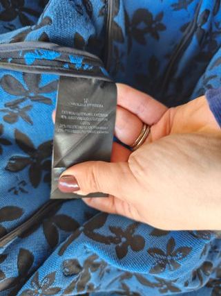 Vestido CH Carolina Herrera azul flores talla 4