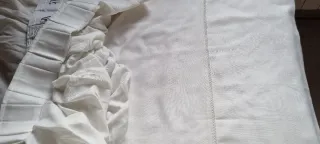 ✅️3 Visillos Blanco Roto Confeccionadas.