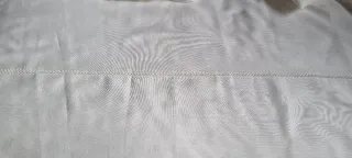 ✅️3 Visillos Blanco Roto Confeccionadas.