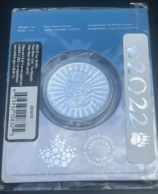 Plata Pura 1oz Canadá Oso Polar 2022