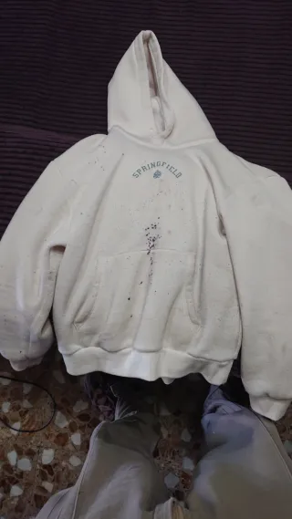 Sudadera blanca con logo Springfield