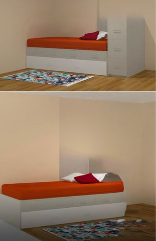 Cama nido con cajones como Nueva