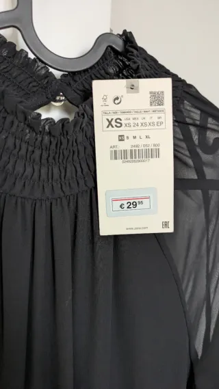 Mono negro Zara Talla XS