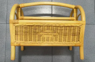 Revistero / Leñero de Bambú y Mimbre