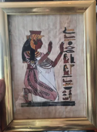 Papiro Egipcio Reina Nefertari Marco Dorado