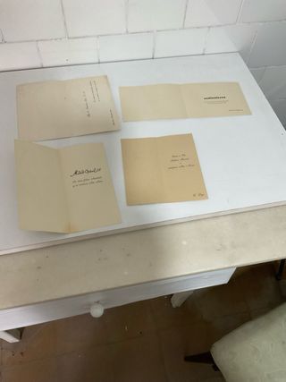 Lote de 4 felicitaciones de navidad antiguas