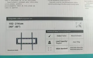 Soporte tv fijo-universal 40"-85"nuevo