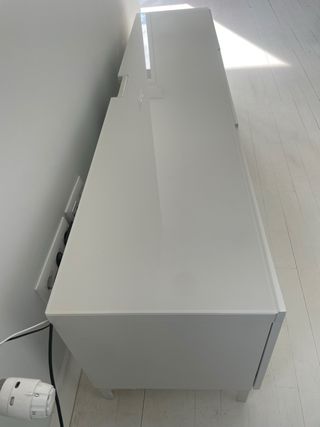 Mueble TV BESTA Ikea Blanco 3 modulos con puertas