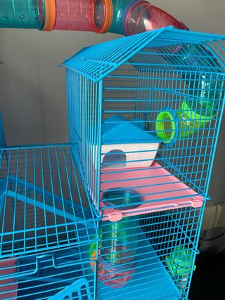 Jaula para hámster con tubos