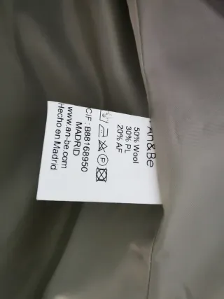 Abrigo An&Be verde azulado talla S