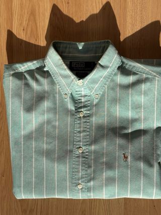 Camisa Polo Ralph Lauren Rayas blancas Talla XL