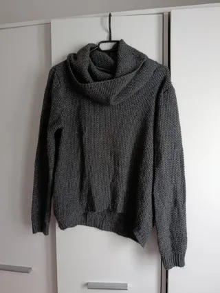 Jersey gris cuello alto talla única