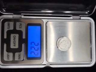 Moneda de plata antigua colombiana