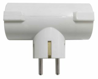 Pack 2 ladrones adaptadores Schuko 2 Tomas Lateral