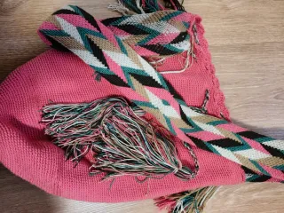 Bolso Wayuu Nuevo Multicolor Rosa coral