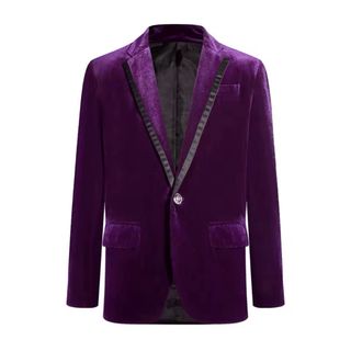 Chaqueta niño terciopelo morado