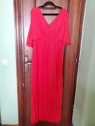 Vestido fiesta rojo largo