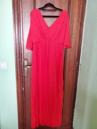 Vestido fiesta rojo largo
